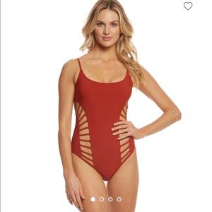 Red Carter Cutout On-Piece color- blue